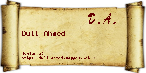 Dull Ahmed névjegykártya